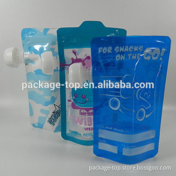 2015 Custom #39/s size plastic energy drink pouch with spout packaging China supplier